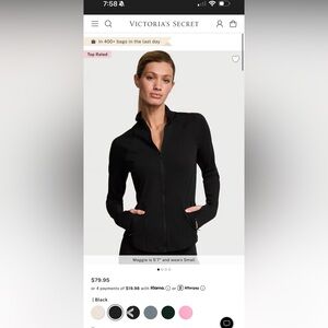 Victoria's Secret Black Zip-Up jacket
